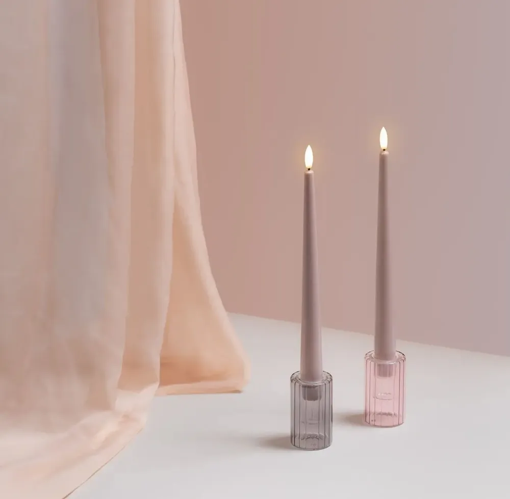 Éclairage LED - (NEW) Seasonal Colours LED Taper Candles Silk (Two Pack) - MOODS & MORE