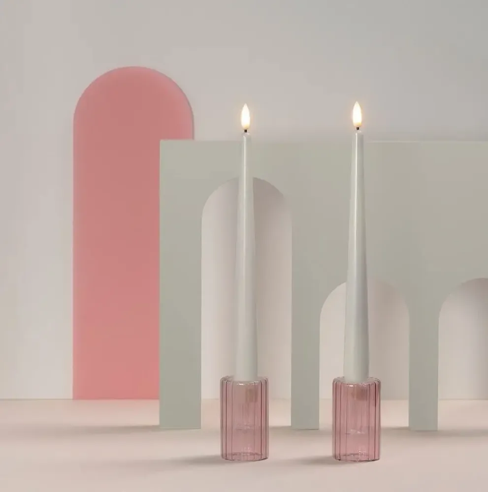 Éclairage LED - (NEW) Basic Colours LED Taper Candles - MOODS & MORE