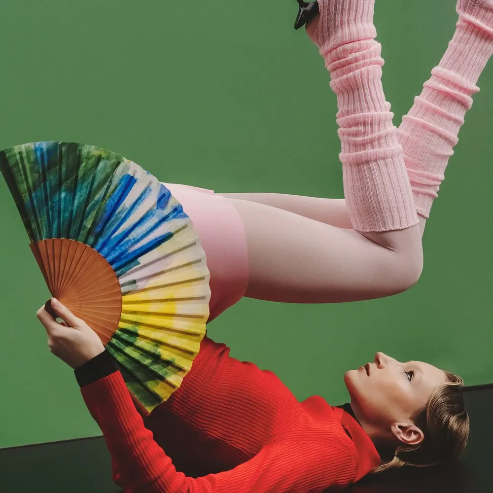 Apparel - Hand Fan NATURA - 27cm - Green - A FAN OF