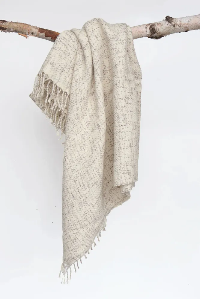 Plaids - PLAID EN ALPAGA - BÁSICA - NATUREL/MARRON - RAIZ ALPACA