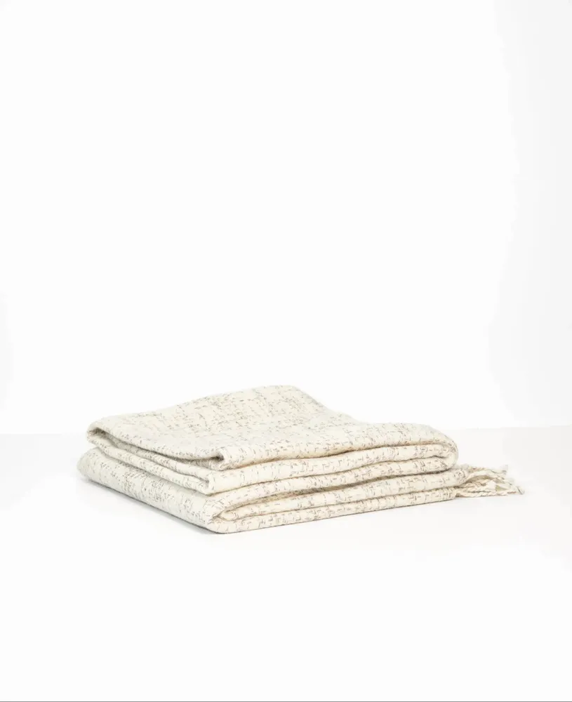 Plaids - PLAID EN ALPAGA - BÁSICA - NATUREL/MARRON - RAIZ ALPACA