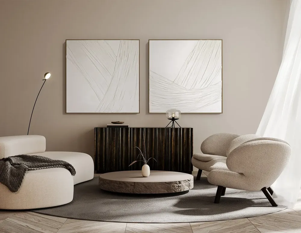 Services - 'Arezzo 01' - Œuvre Originale - 120x120cm. - PERSPECTIVA 10