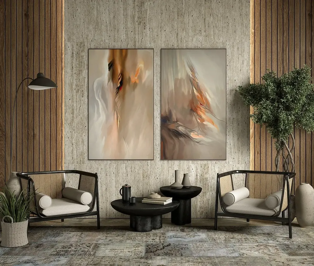 Panneaux séparateurs - 'Brumas 01' - Œuvre Originale - 170x100cm. - PERSPECTIVA 10