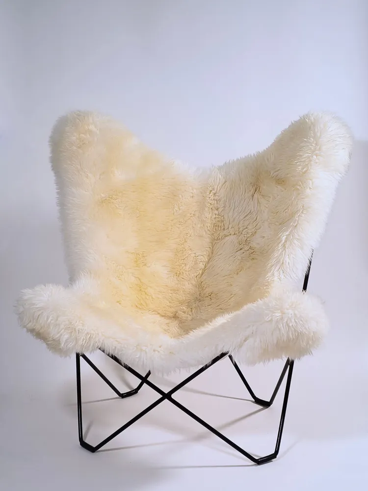 Fauteuils - Fauteuil Butterfly - peau de mouton - ECUIRA