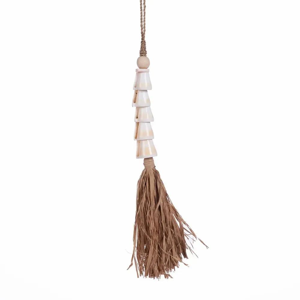 Decorative objects - The Cone Shell Tassel - Natural White - BAZAR BIZAR LIVING