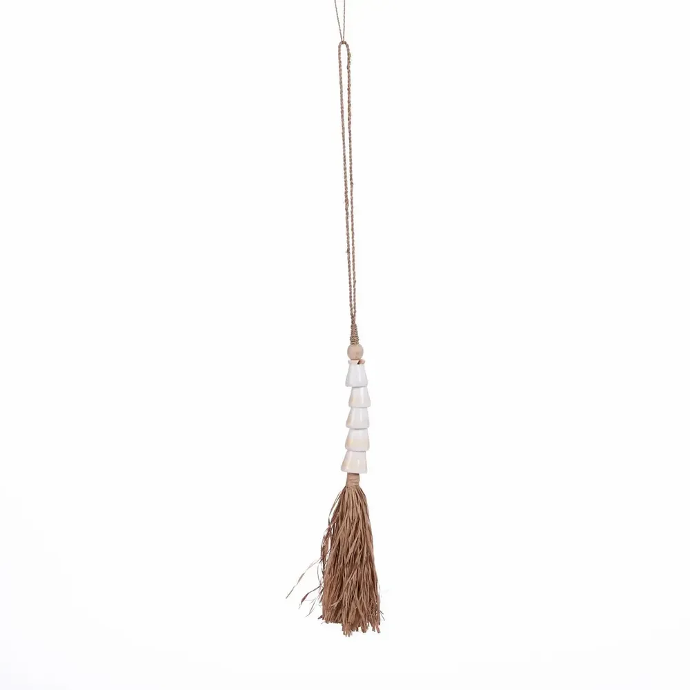 Decorative objects - The Cone Shell Tassel - Natural White - BAZAR BIZAR LIVING