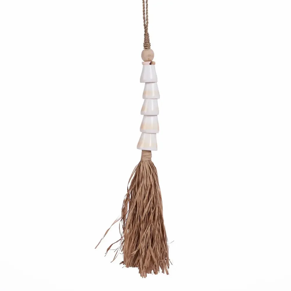 Decorative objects - The Cone Shell Tassel - Natural White - BAZAR BIZAR LIVING