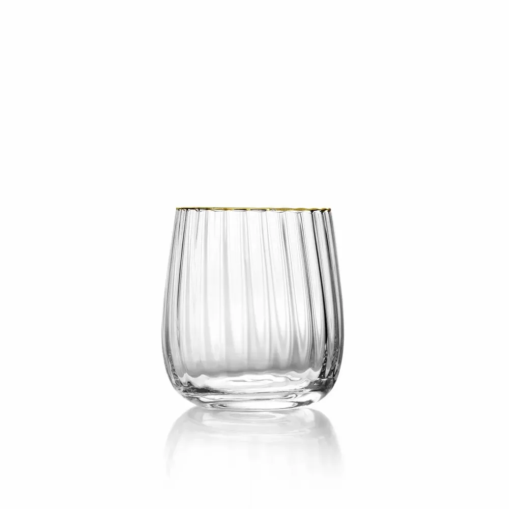 Glass - The Golden Rim Tumbler - Natural Gold - BAZAR BIZAR LIVING