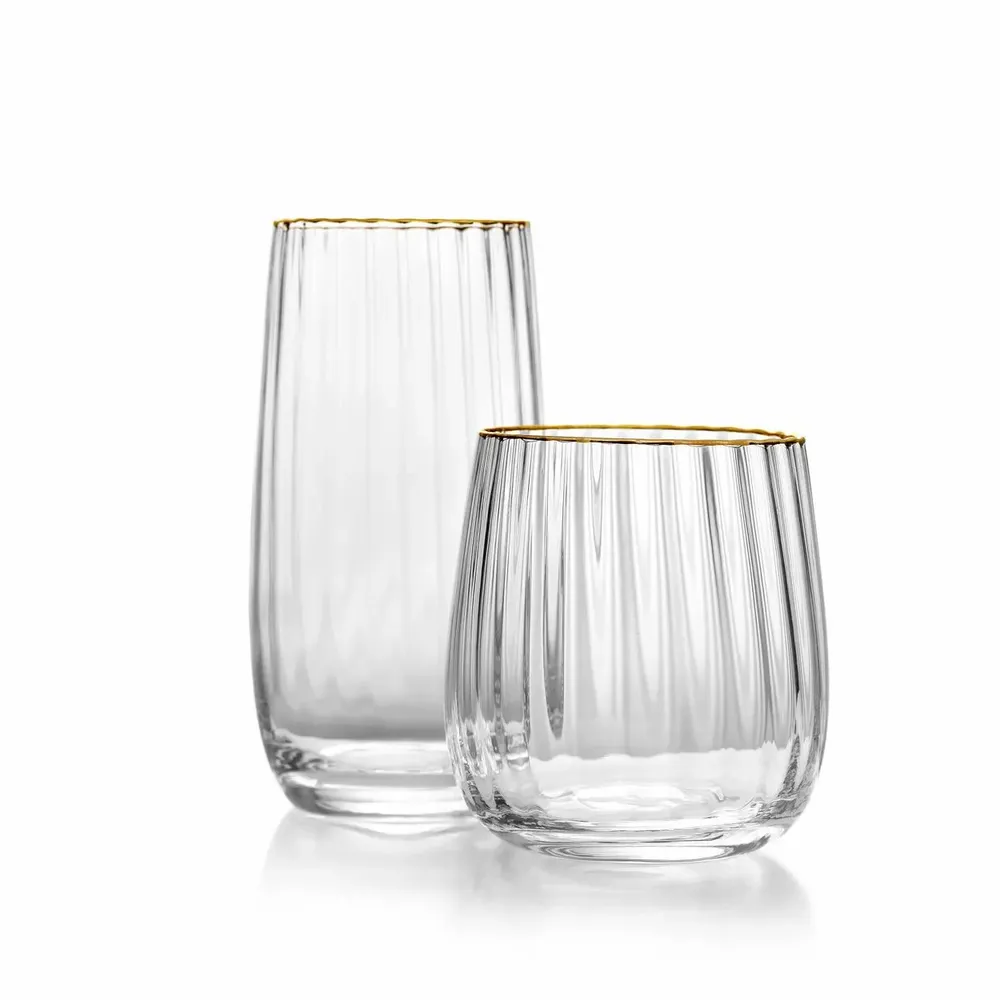 Verres - Le Golden Rim Highball – Or Naturel - BAZAR BIZAR LIVING