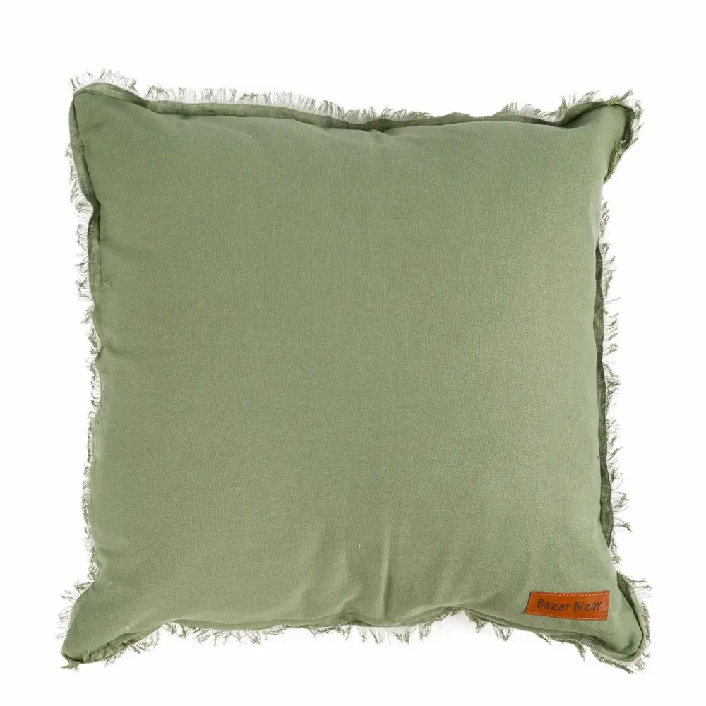 Fabric cushions - The Minty Fresh Cushion Cover - Green - BAZAR BIZAR LIVING
