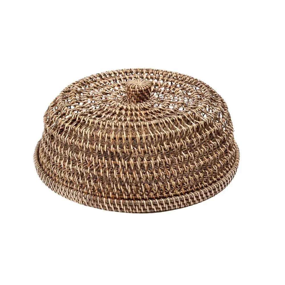 Laundry baskets - The Rattan Food Cover - Natural Brown - M - BAZAR BIZAR LIVING