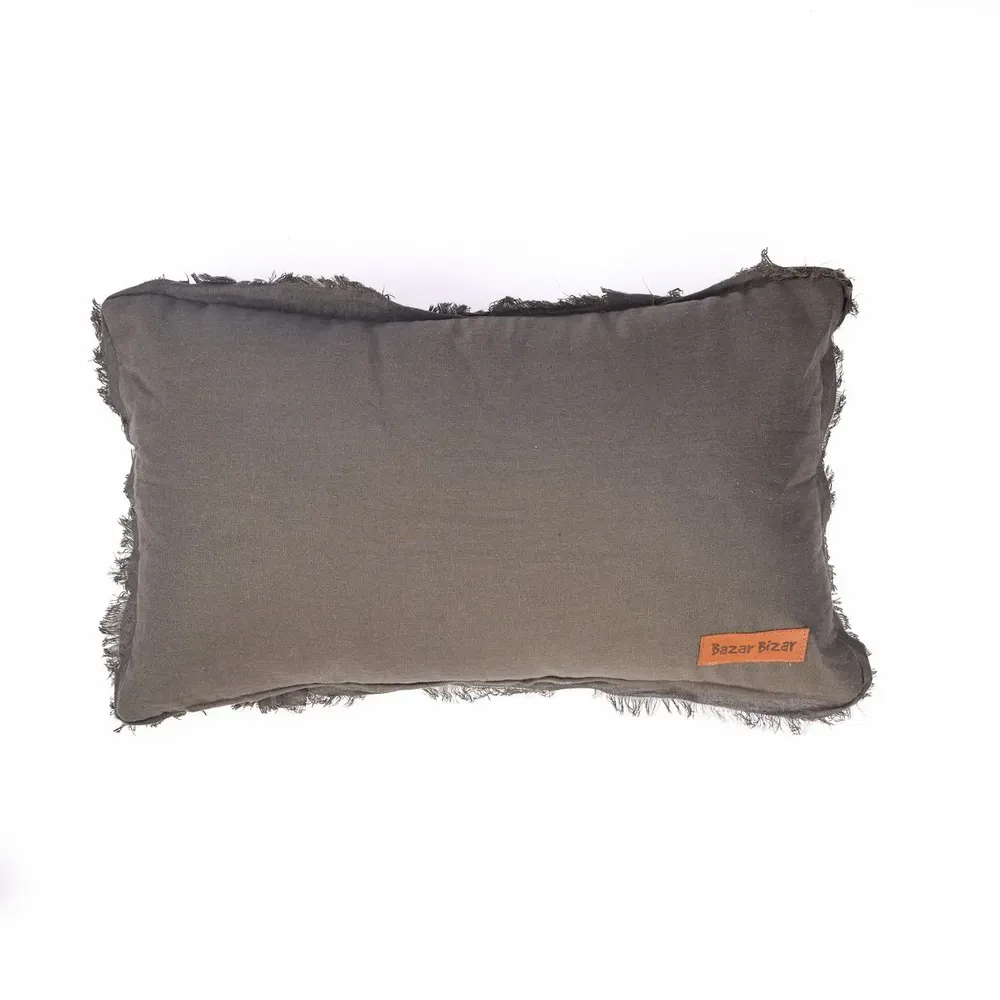 Coussins textile - La Housse de Coussin Smoky Vibe - Grise - 30x50 - BAZAR BIZAR LIVING