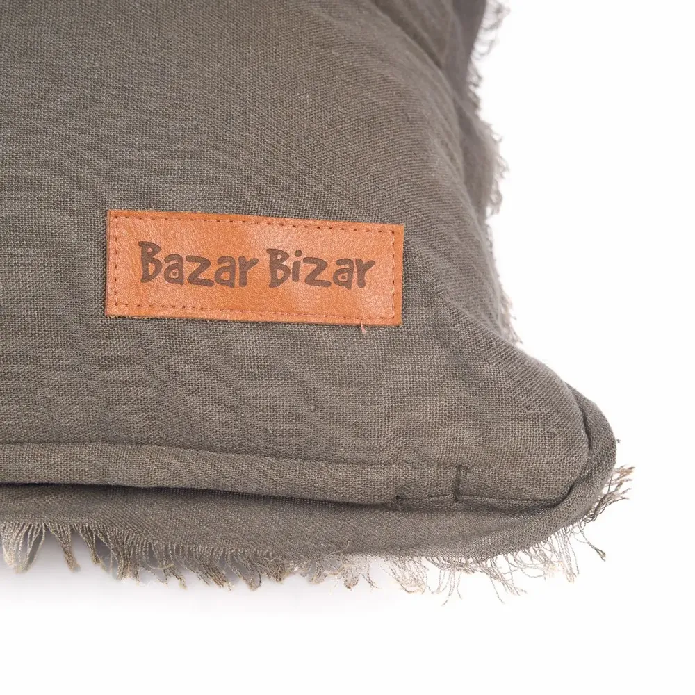 Coussins textile - La Housse de Coussin Smoky Vibe - Grise - 30x50 - BAZAR BIZAR LIVING