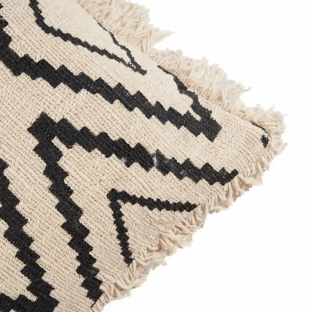 Coussins textile - La Housse de Coussin Sahara Diamond - Noir Naturel - BAZAR BIZAR LIVING