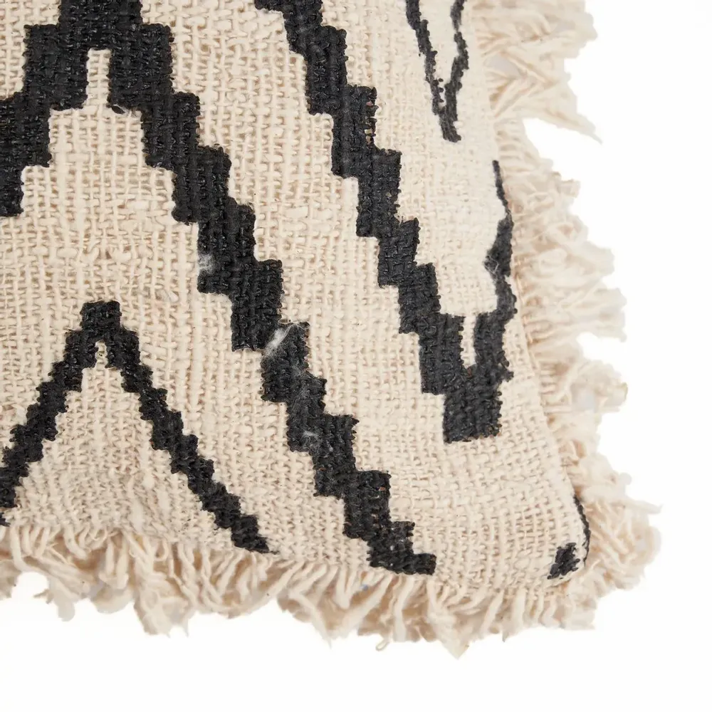 Coussins textile - La Housse de Coussin Sahara Diamond - Noir Naturel - BAZAR BIZAR LIVING