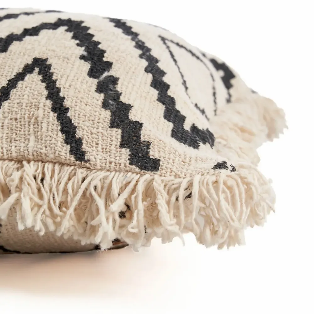 Coussins textile - La Housse de Coussin Sahara Diamond - Noir Naturel - BAZAR BIZAR LIVING