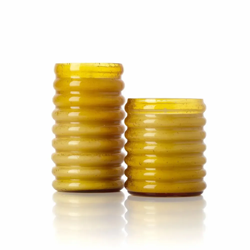 Candlesticks and candle holders - The Golden Hive Candle Jar - Honey - Wide - BAZAR BIZAR LIVING