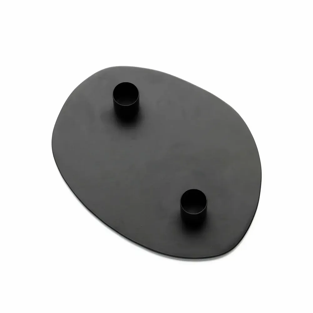 Bougeoirs et photophores  - Le Bougeoir Glowpad - Noir - M - BAZAR BIZAR LIVING