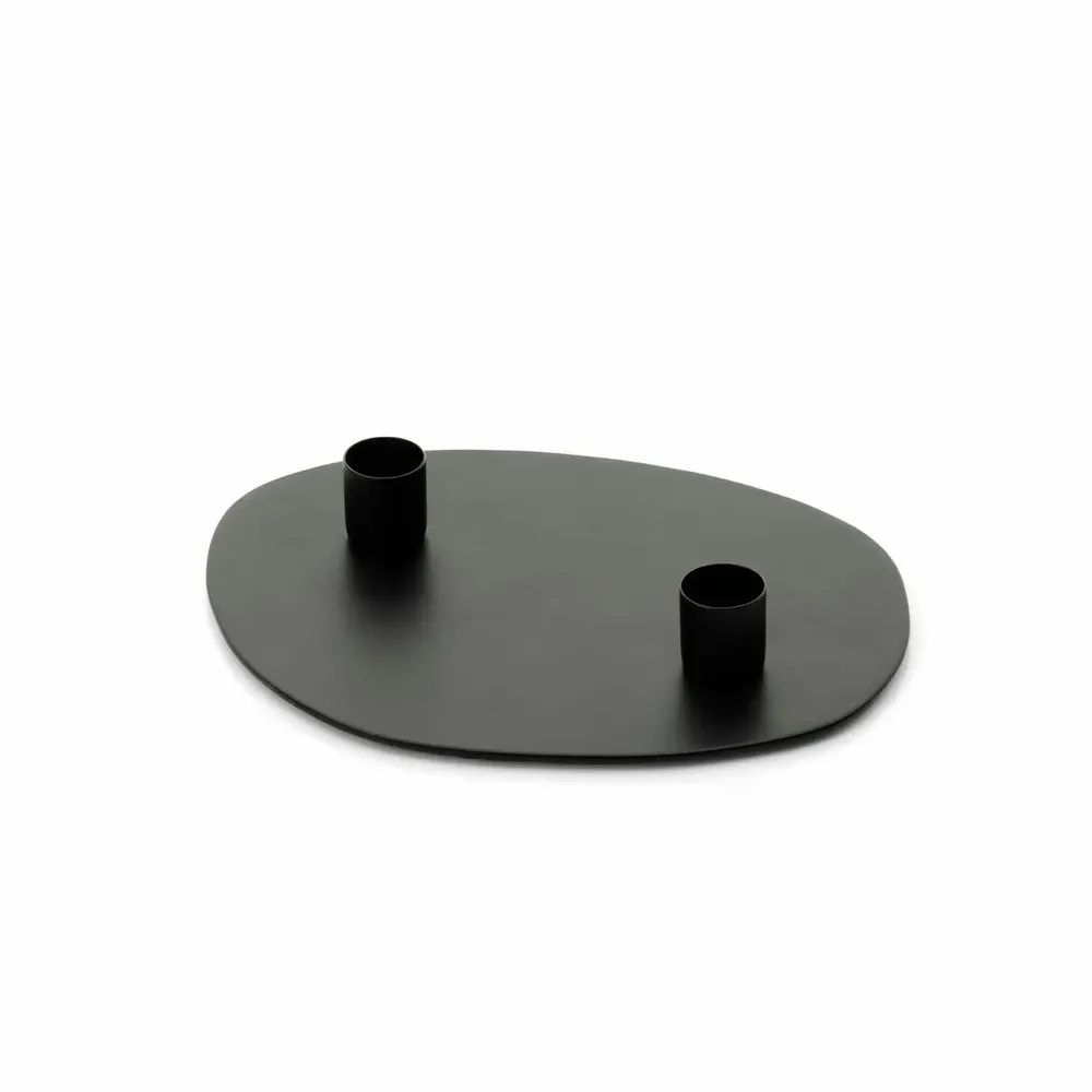 Bougeoirs et photophores  - Le Bougeoir Glowpad - Noir - M - BAZAR BIZAR LIVING