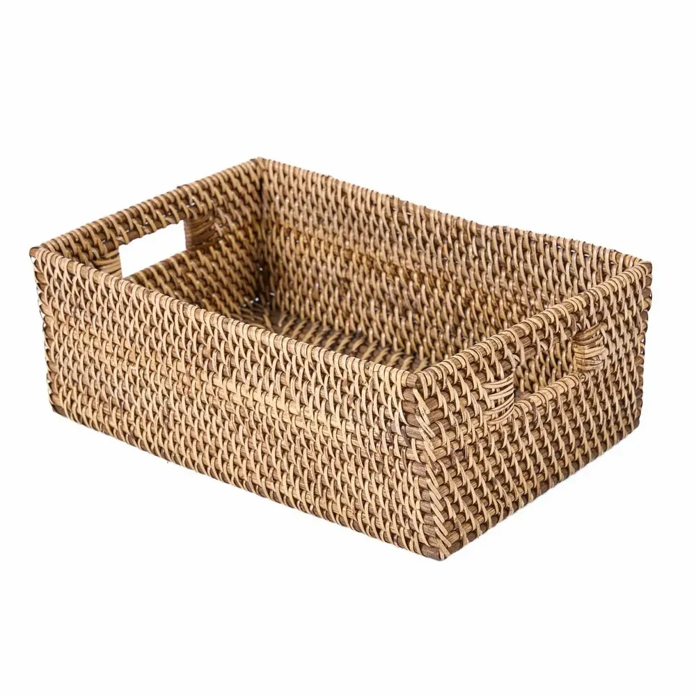 Laundry baskets - The Rattan Storage Keeper - Natural Brown - BAZAR BIZAR LIVING