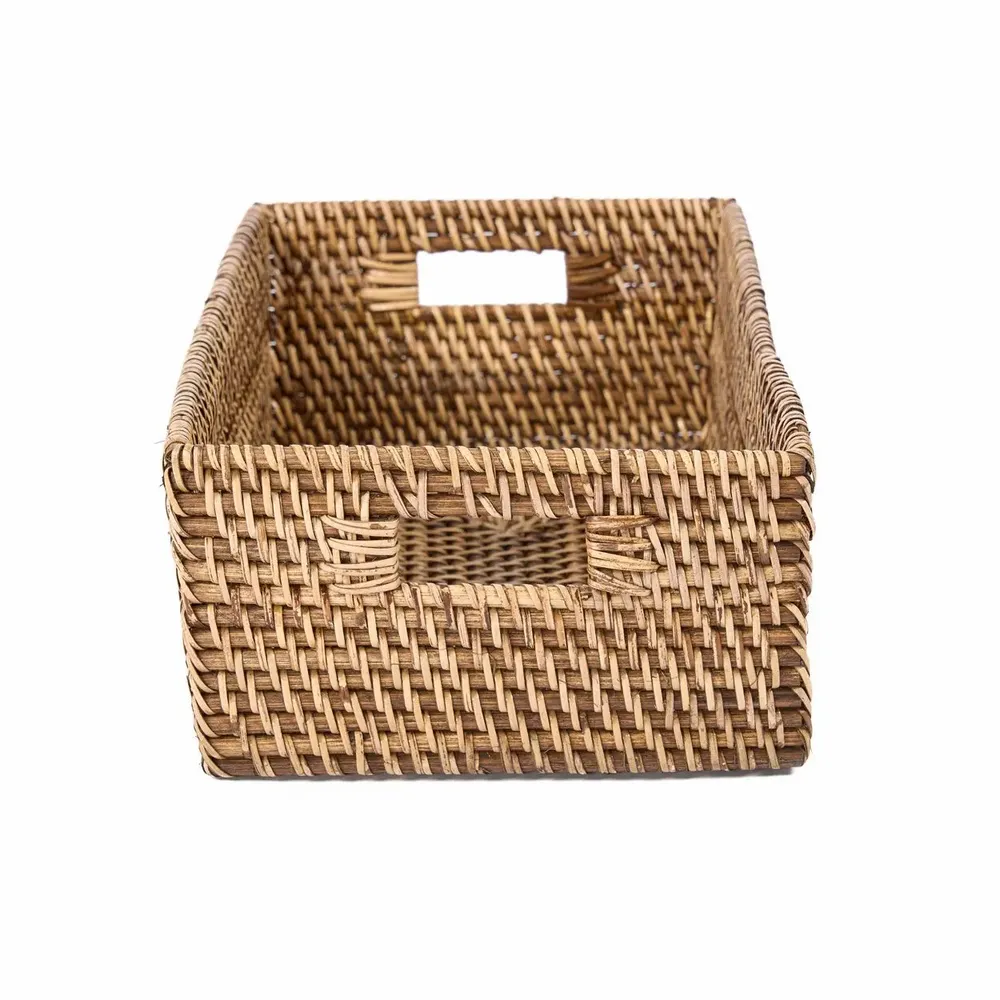 Laundry baskets - The Rattan Storage Keeper - Natural Brown - BAZAR BIZAR LIVING