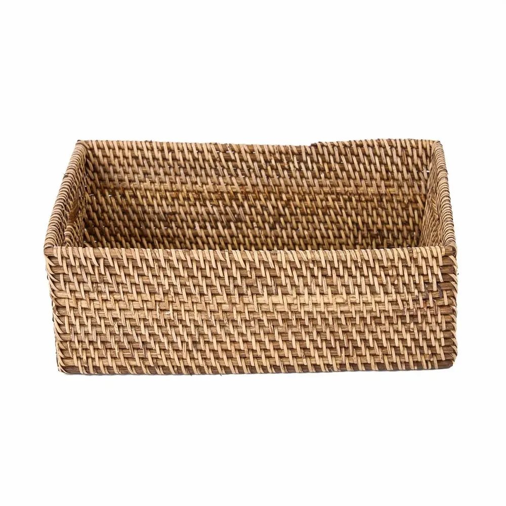 Laundry baskets - The Rattan Storage Keeper - Natural Brown - BAZAR BIZAR LIVING