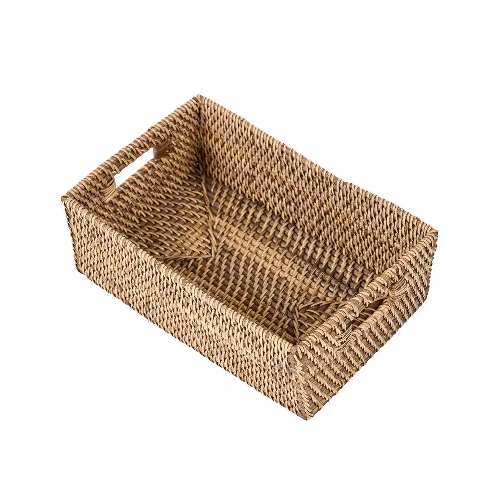 Laundry baskets - The Rattan Storage Keeper - Natural Brown - BAZAR BIZAR LIVING
