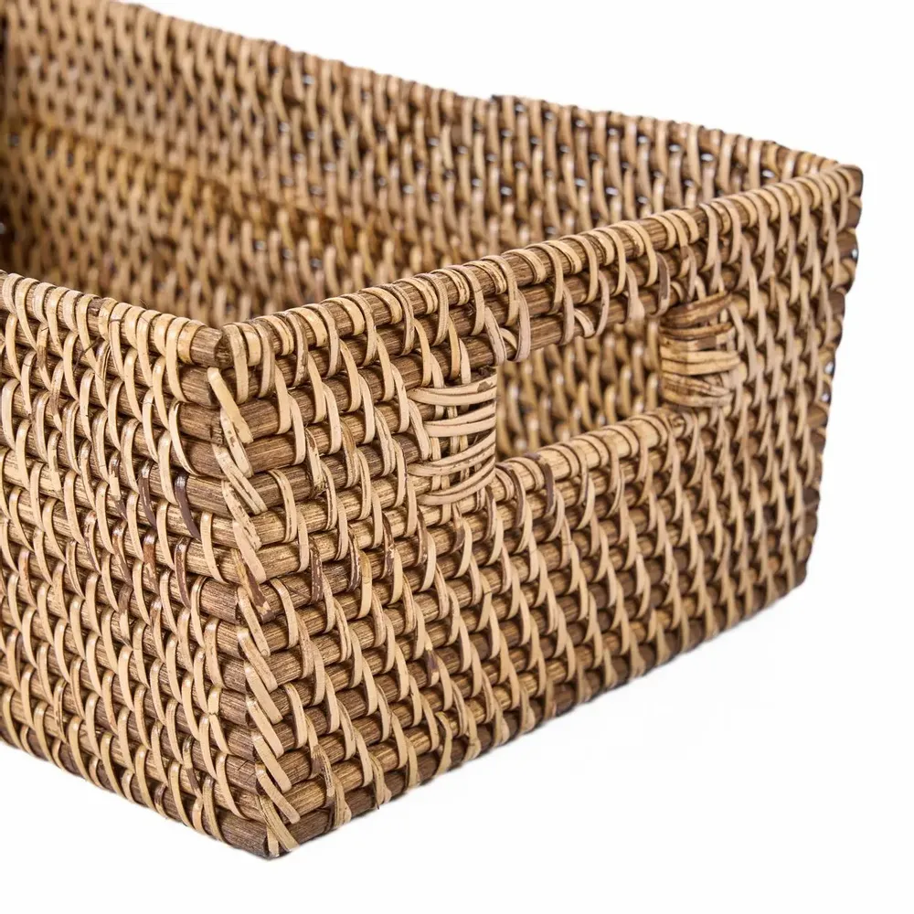 Laundry baskets - The Rattan Storage Keeper - Natural Brown - BAZAR BIZAR LIVING