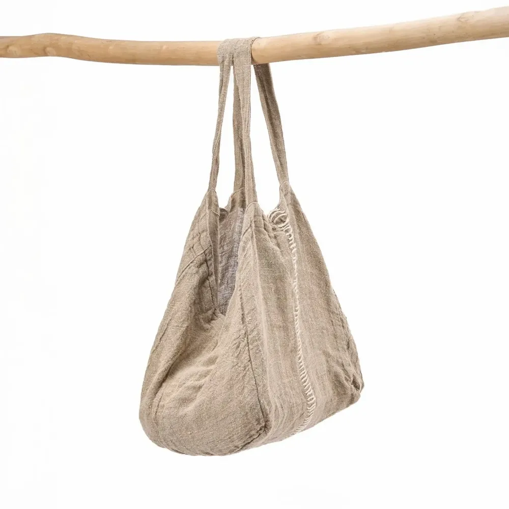 Sacs et cabas - Le Tote-ally Linen Sac - Naturel - BAZAR BIZAR LIVING