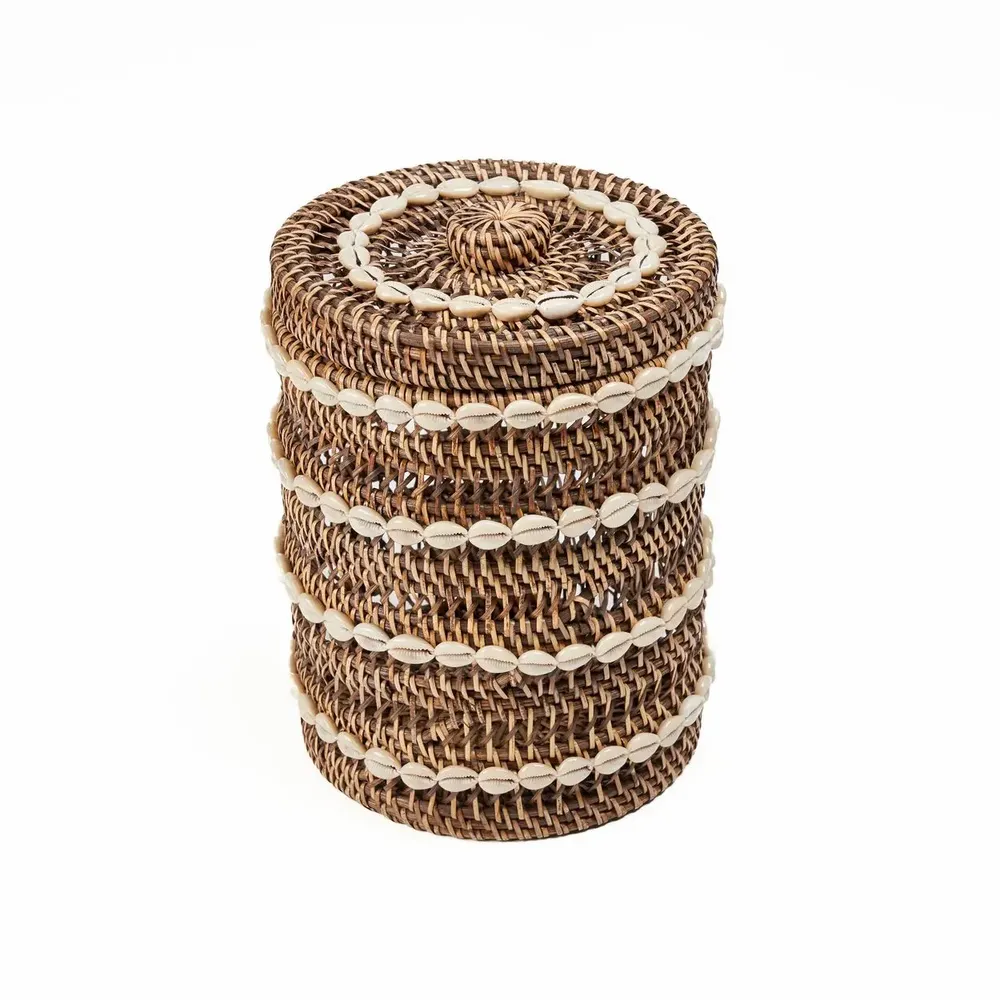 Paniers à linge - Le Panier de Rangement Shell - Brun Naturel - BAZAR BIZAR LIVING