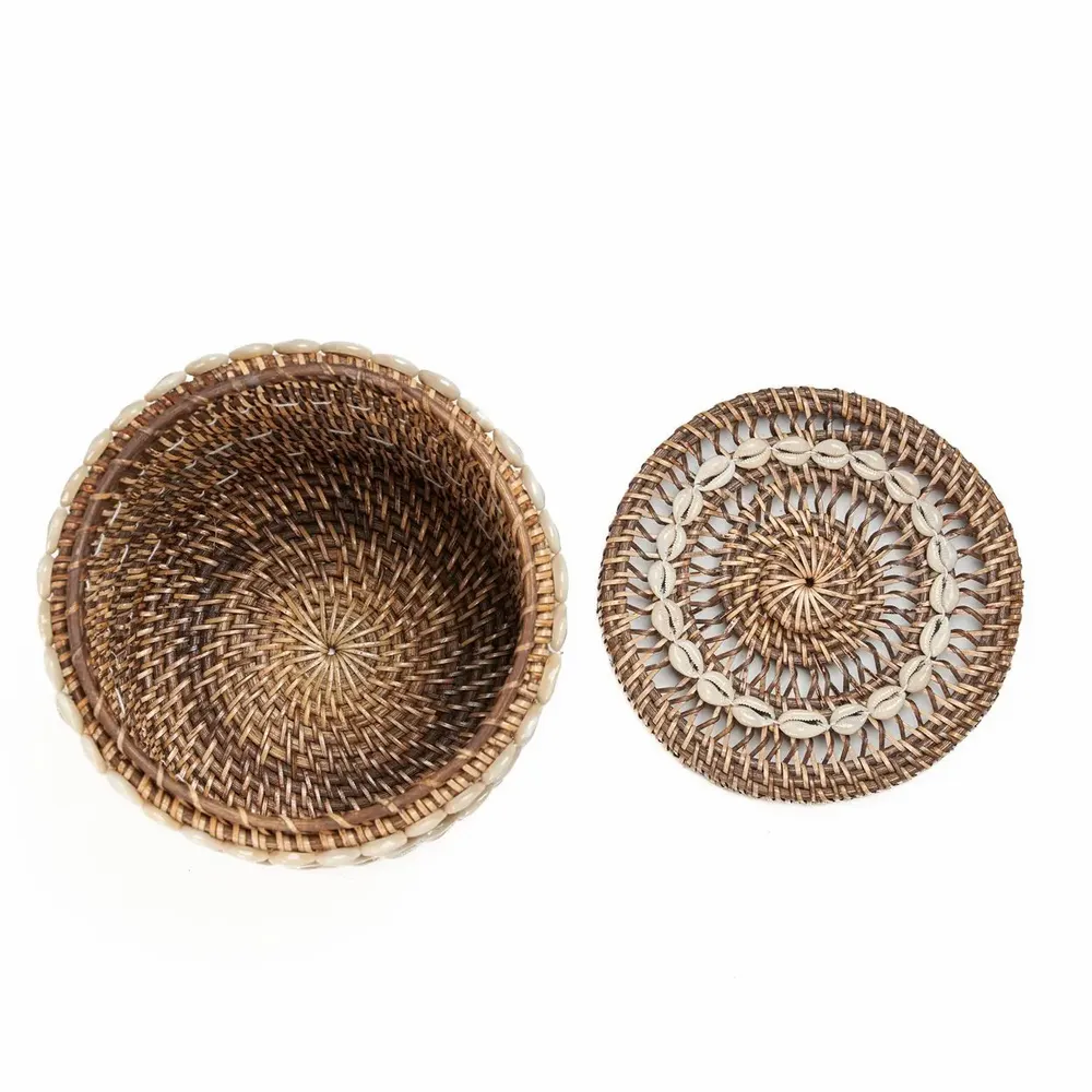 Paniers à linge - Le Panier de Rangement Shell - Brun Naturel - BAZAR BIZAR LIVING