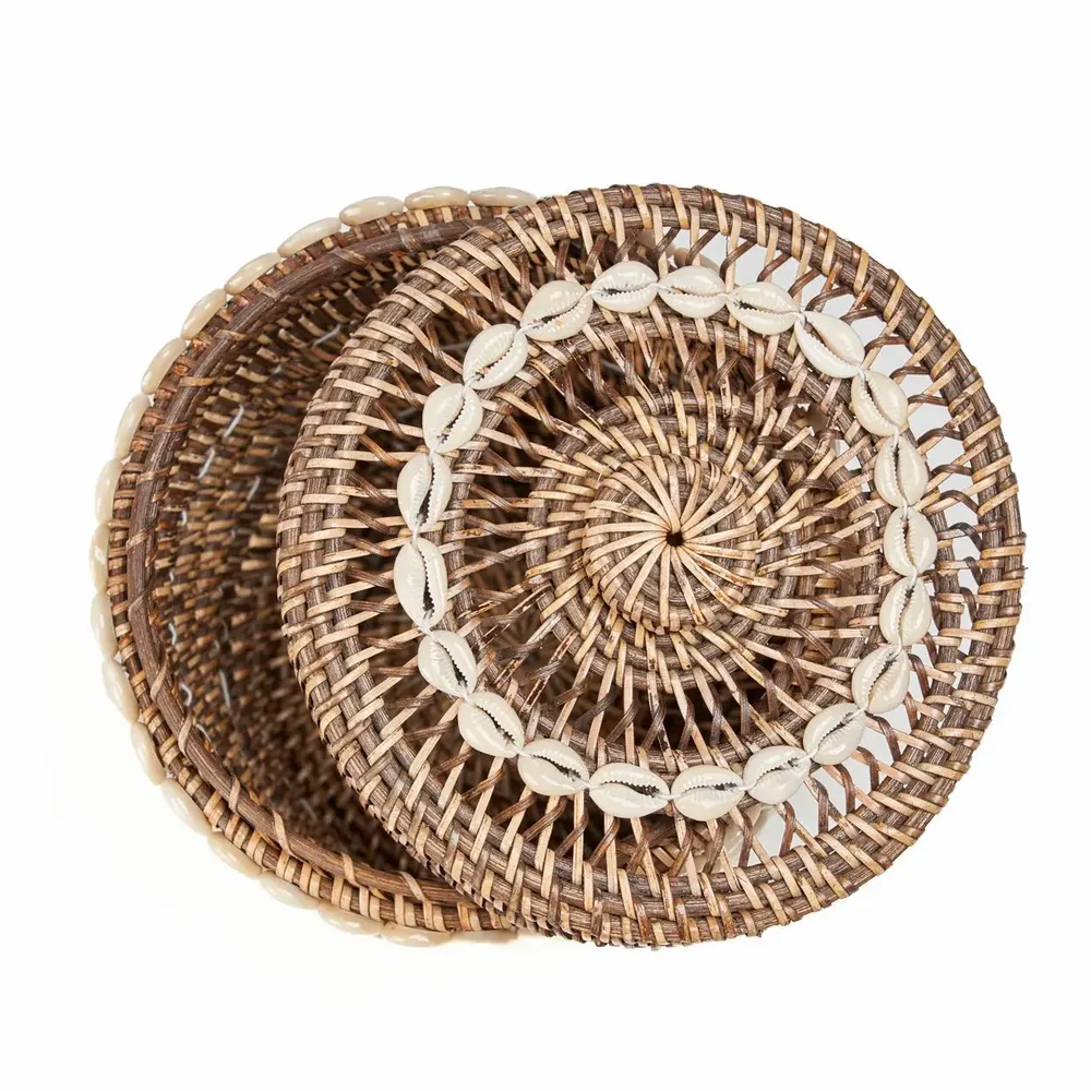 Paniers à linge - Le Panier de Rangement Shell - Brun Naturel - BAZAR BIZAR LIVING