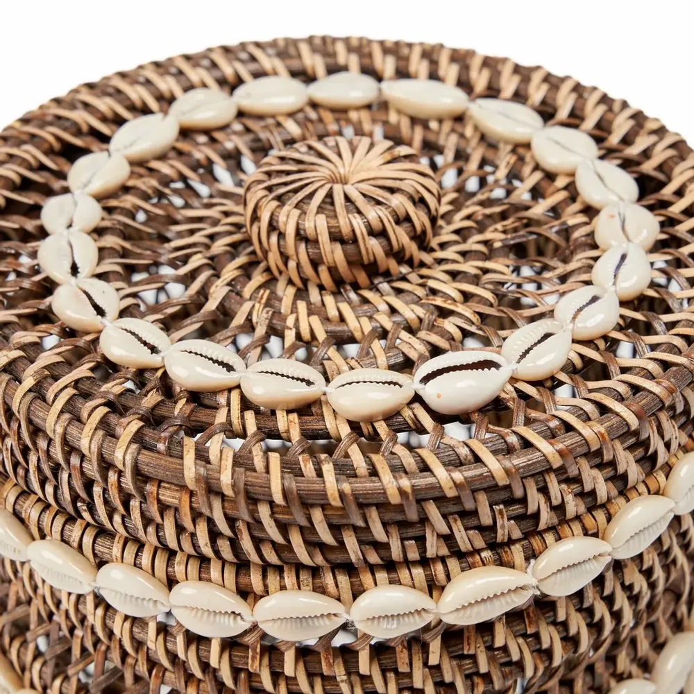 Paniers à linge - Le Panier de Rangement Shell - Brun Naturel - BAZAR BIZAR LIVING