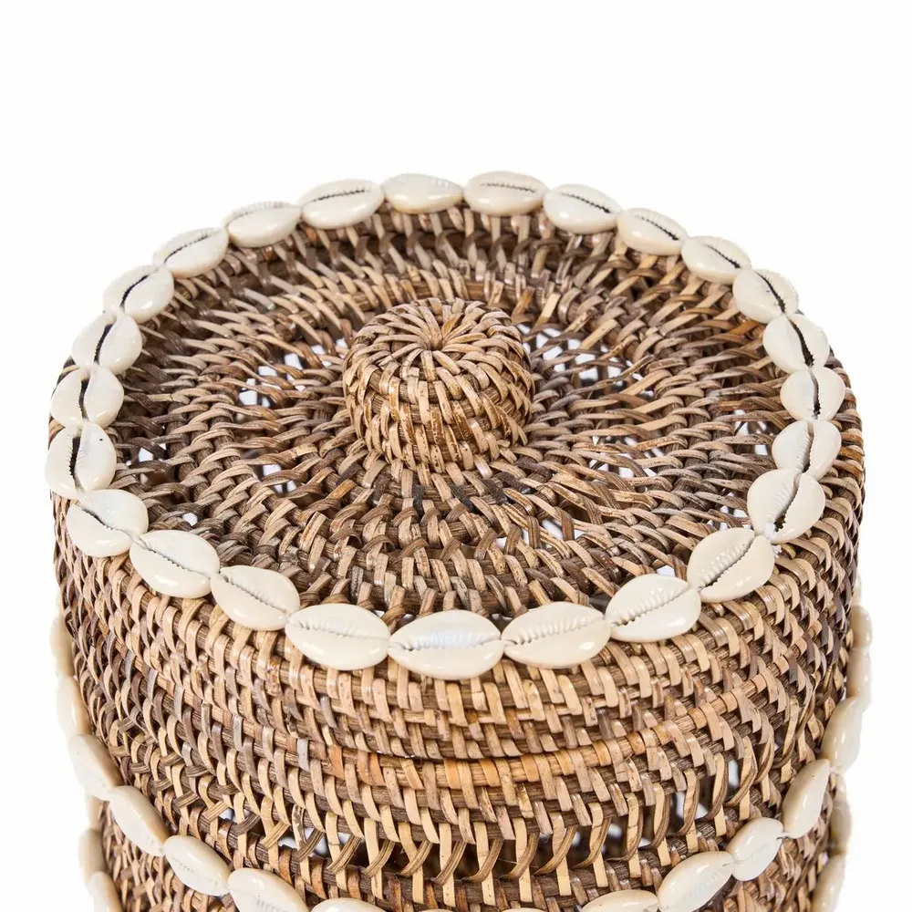 Paniers à linge - Le Panier de Rangement Shell - Brun Naturel - BAZAR BIZAR LIVING