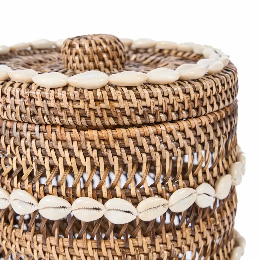 Paniers à linge - Le Panier de Rangement Shell - Brun Naturel - BAZAR BIZAR LIVING