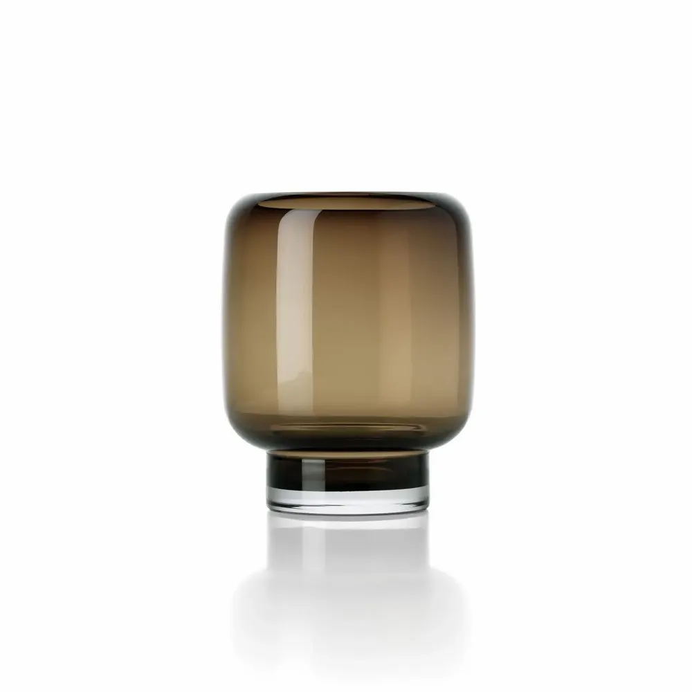 Vases - The Smoky Cube Vase - Brown - S - BAZAR BIZAR LIVING