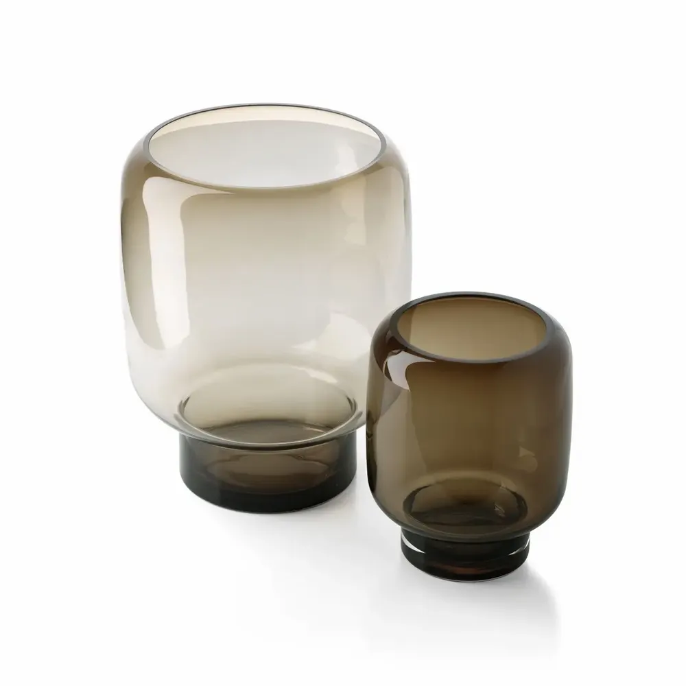 Vases - The Smoky Cube Vase - Brown - S - BAZAR BIZAR LIVING