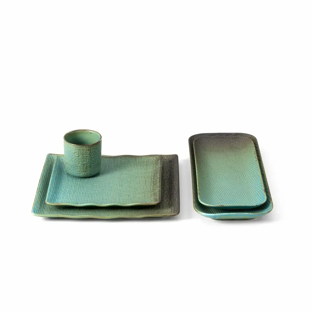 Everyday plates - The Lagoon Rectangular Plate - L - BAZAR BIZAR LIVING