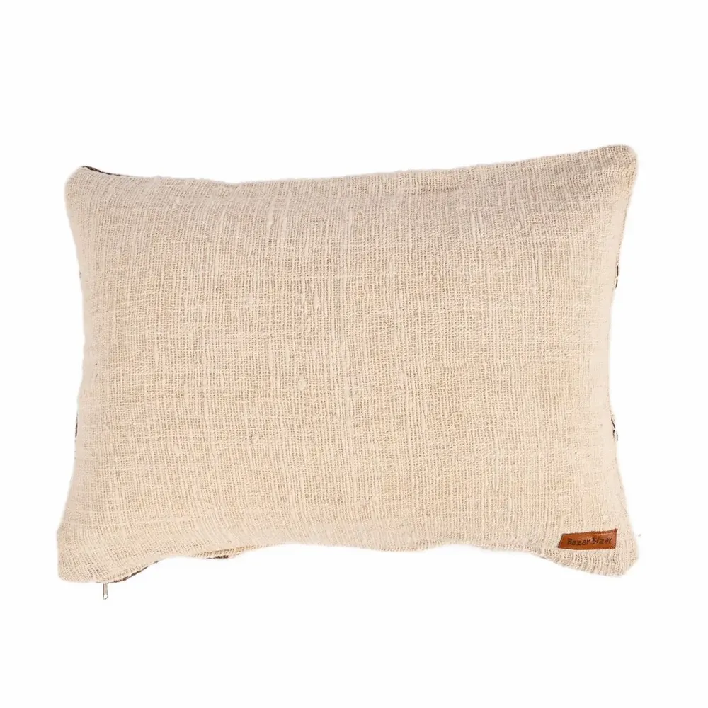 Coussins textile - La Housse de Coussin Cocoa Patchwork - Marron Naturel - BAZAR BIZAR LIVING