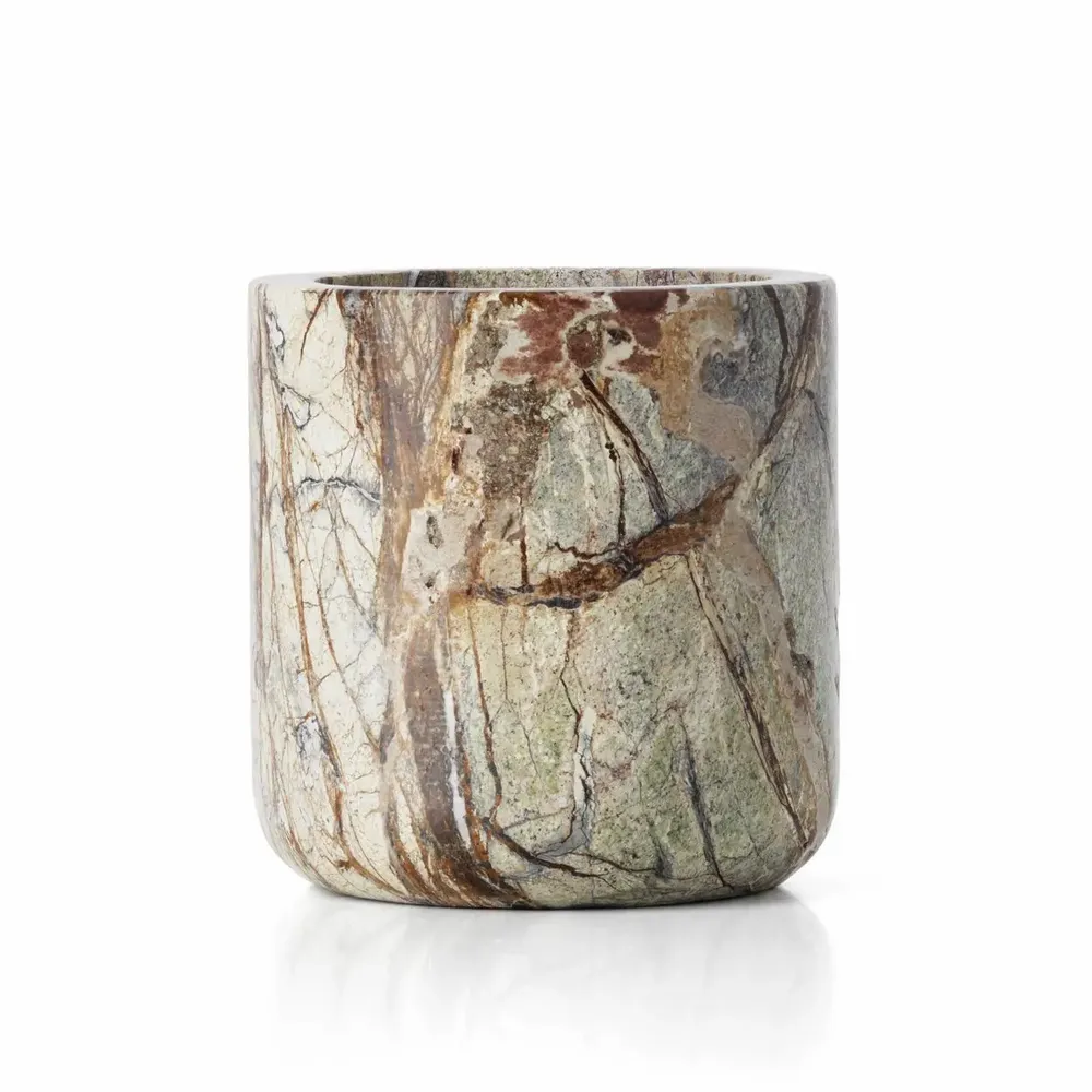 Flower pots - The Bidasar Marble Planter - Green - BAZAR BIZAR LIVING