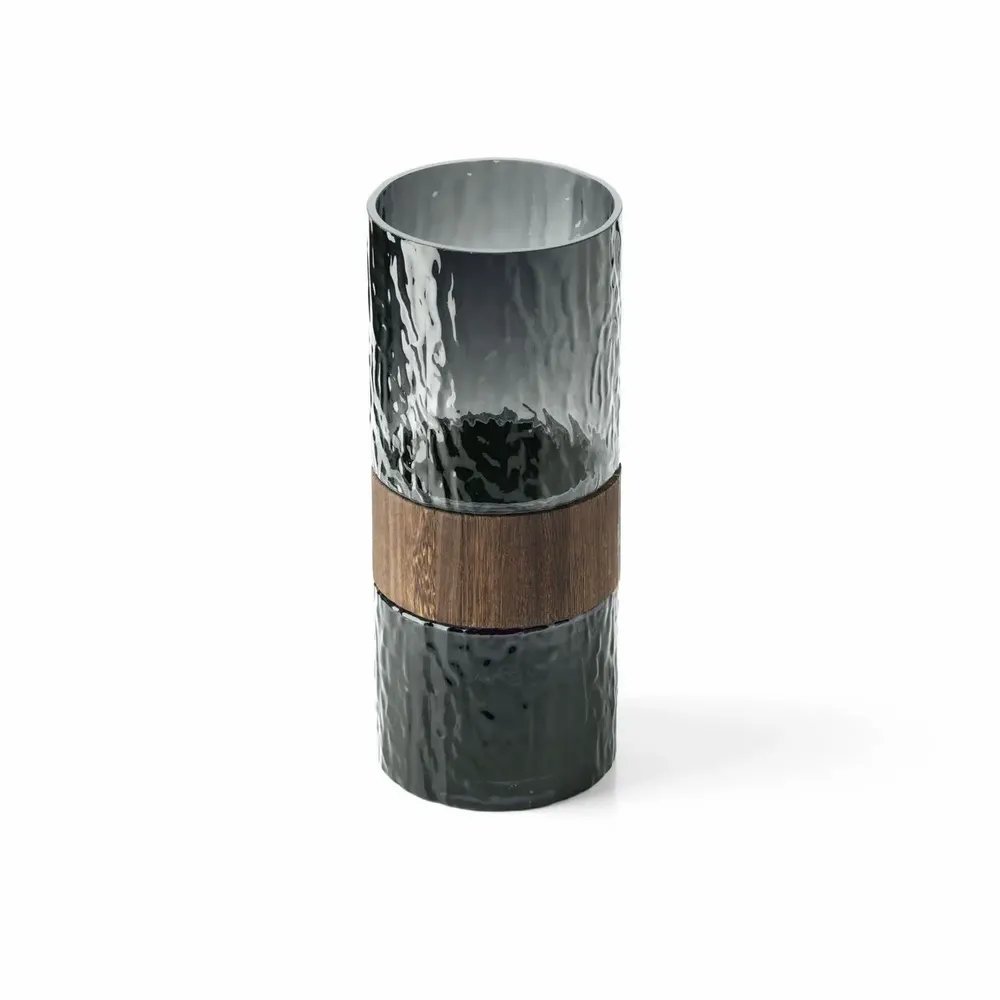 Vases - The Wood You Be Mine Vase - Dark Grey - L - BAZAR BIZAR LIVING