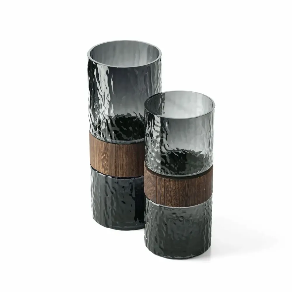 Vases - The Wood You Be Mine Vase - Dark Grey - M - BAZAR BIZAR LIVING