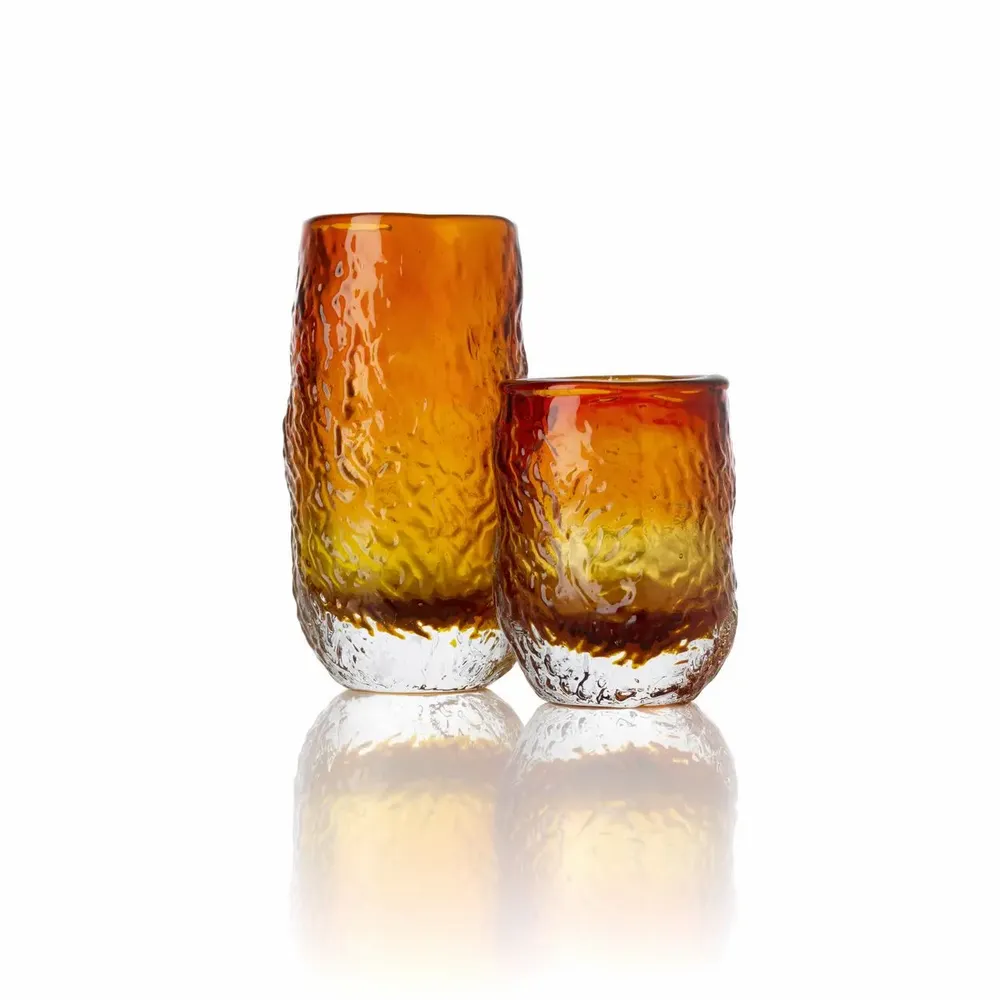 Glass - The Marbella Glow Highball - Amber - BAZAR BIZAR LIVING