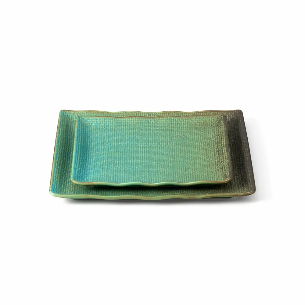 Everyday plates - The Lagoon Square Plate - L - BAZAR BIZAR LIVING