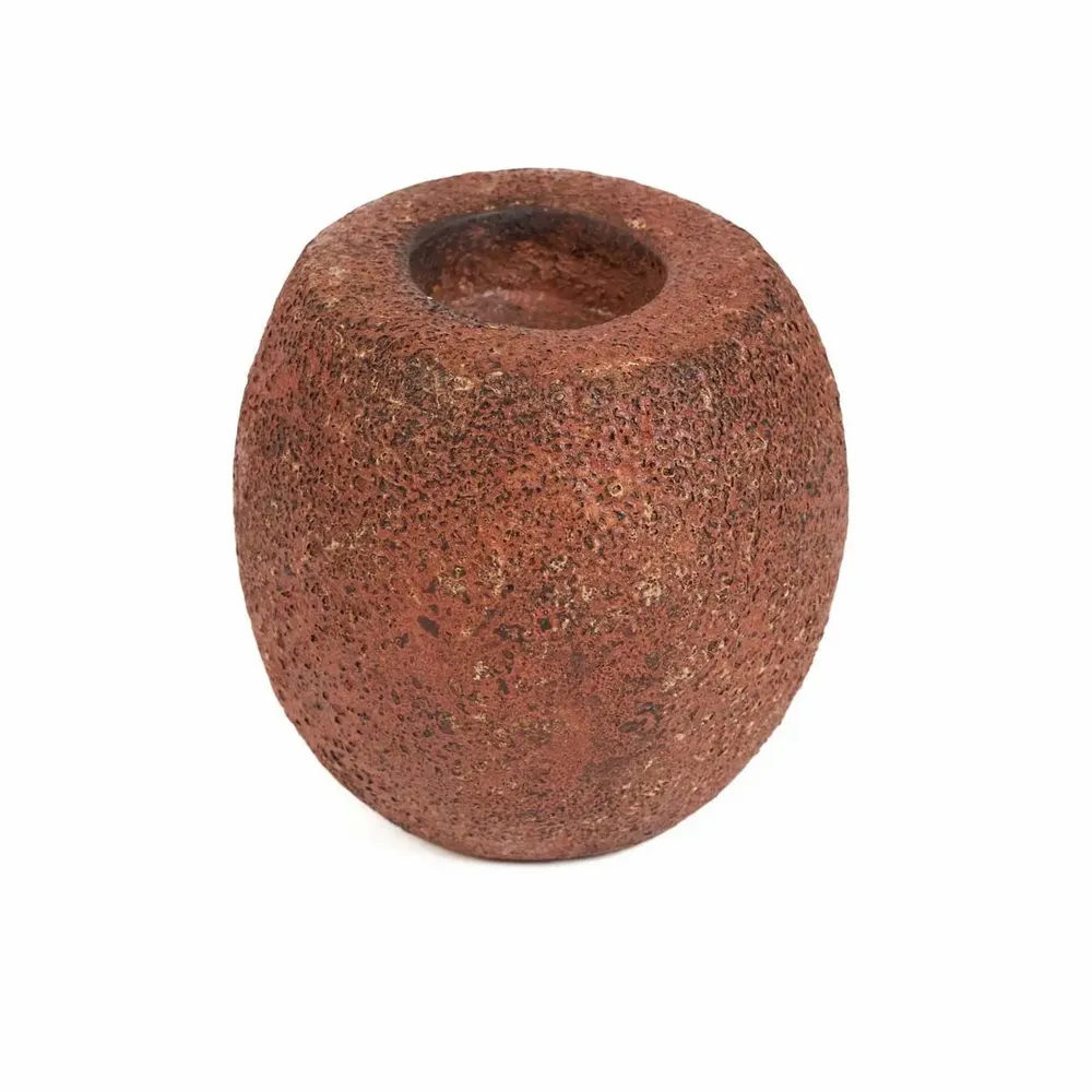 Candlesticks and candle holders - The Cavestone Candle Holder - Terracotta - BAZAR BIZAR LIVING