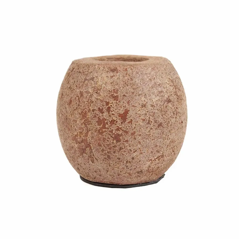 Candlesticks and candle holders - The Cavestone Candle Holder - Brown - BAZAR BIZAR LIVING
