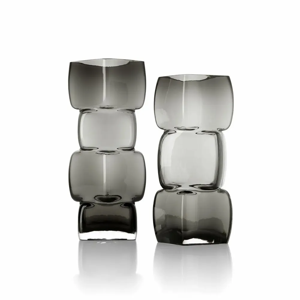 Vases - The Cubes Vase - Dark Grey - L - BAZAR BIZAR LIVING