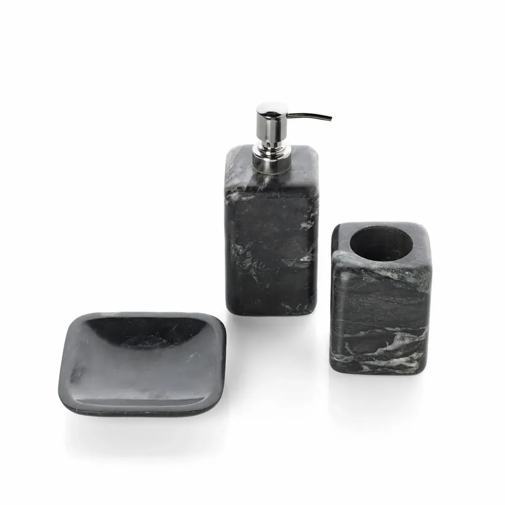 Porte-savons - Le Distributeur de Savon en Marbre - Noir Marine - BAZAR BIZAR LIVING