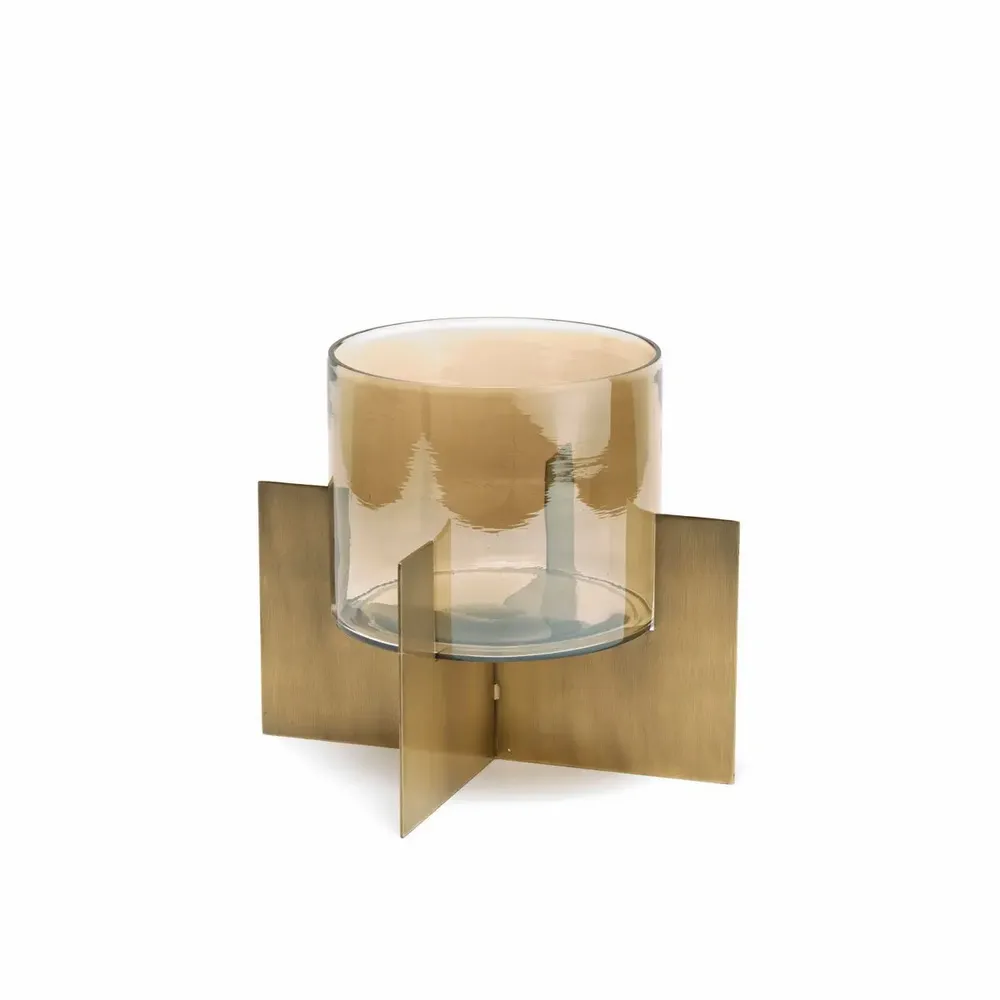 Candlesticks and candle holders - The Hurricane X - Gold - Low - BAZAR BIZAR LIVING