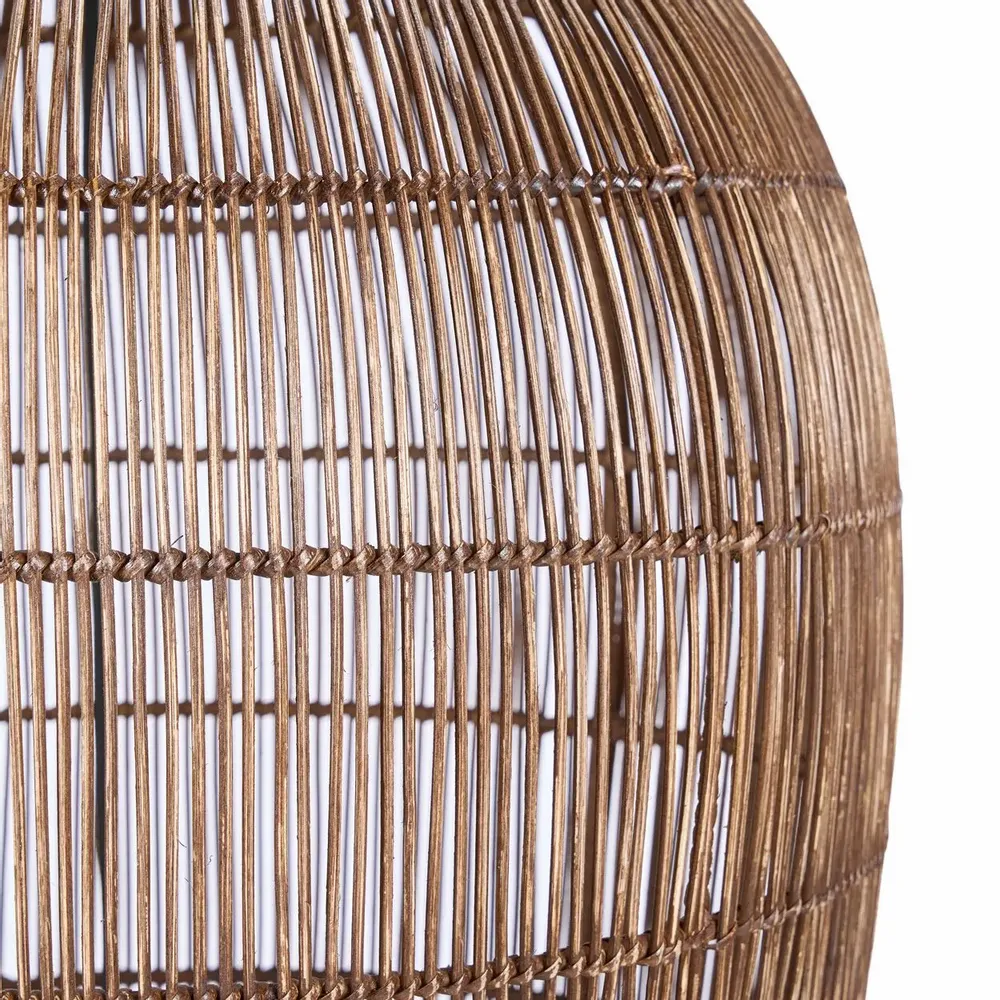 Ceiling lights - The Woven Bell Pendant - Dark Walnut - XL - BAZAR BIZAR LIVING